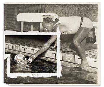 Swimmers. 14 Press Photos of Female Athletes, 1923-1930.